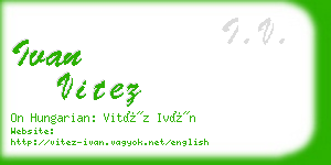 ivan vitez business card